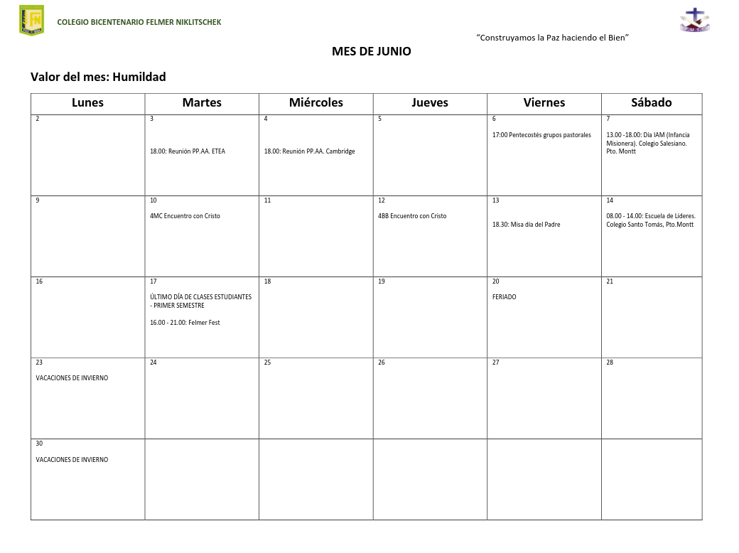 Calendario Escolar